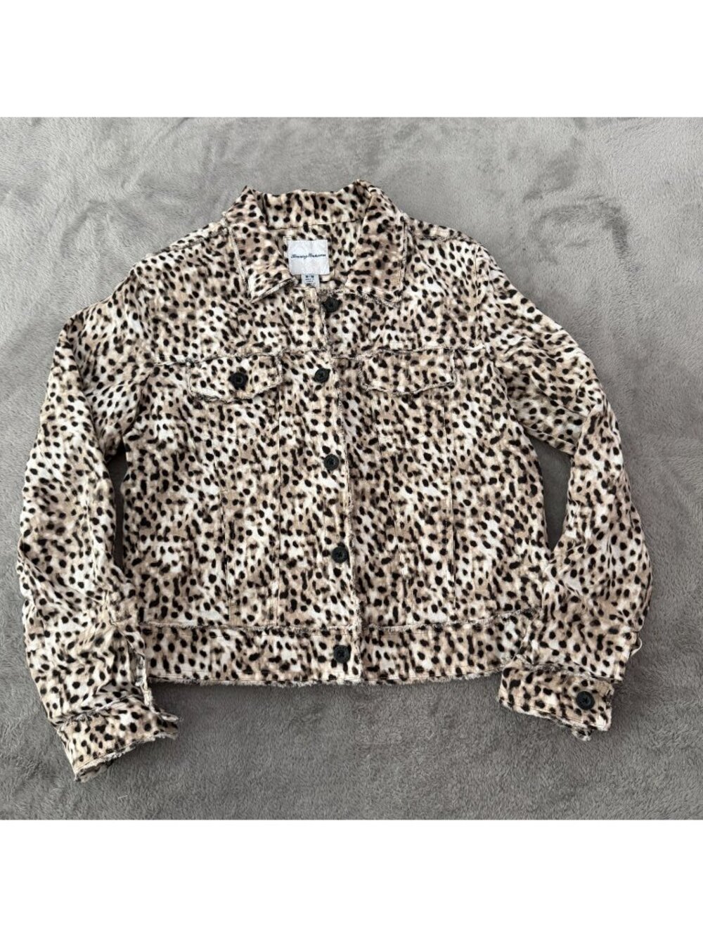 Tommy Bahama Lagoon 100% Linen Animal Print Jacket Womens MEDIUM